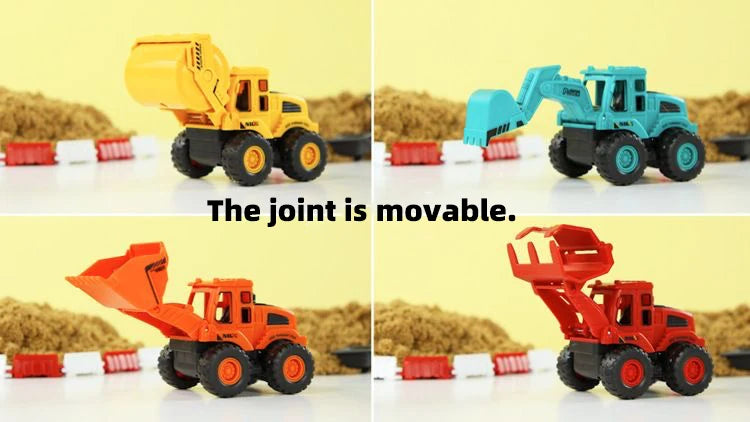 Inertial Construction Vehicle Toy – Excavator, Bulldozer, Road Roller & Claw Machine