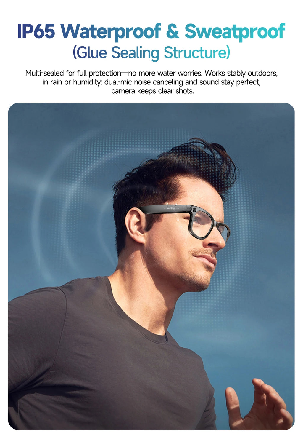 800W Camera AI Smart Glasses — Color-Changing Lenses, AI Translation, HD Video & Waterproof Calling