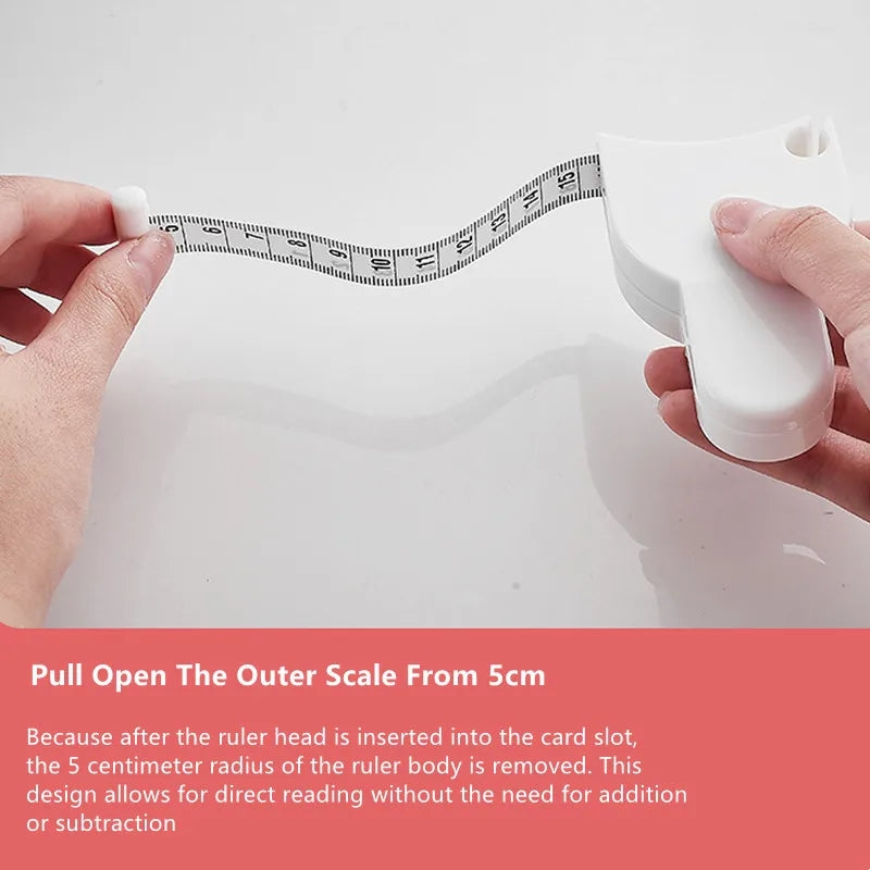 Self-Tightening Body Measuring Tape — 150cm Retractable Tailor Ruler