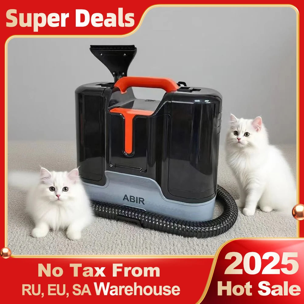 ABIR G80 Handheld Carpet Cleaner — 150000Pa Wet & Dry Vacuum for Home, Sofa, Window, Car, Pet & Upholstery Spot Cleaning