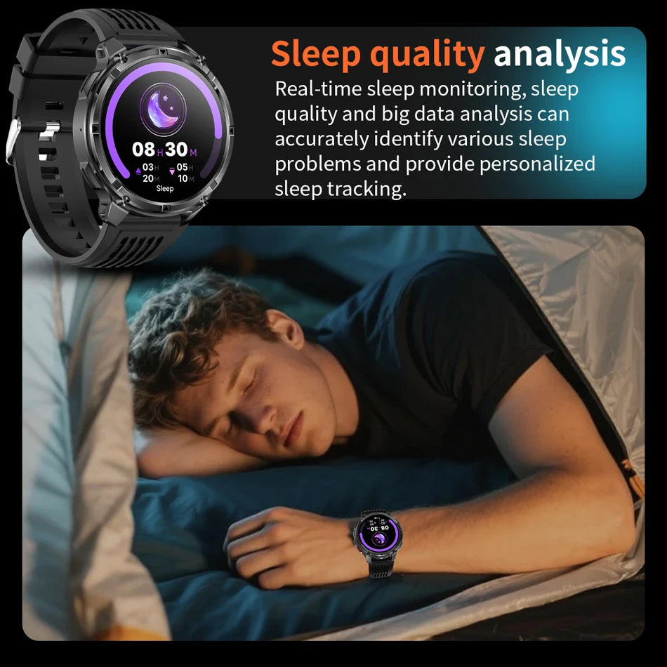 T-Rex3 Pro GPS Military Smartwatch – 1100mAh, 5ATM Waterproof, Sports Run Tracker & Compass