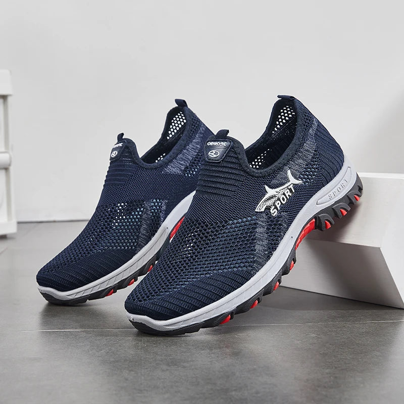 Men's Lightweight Slip-On Sneakers – Non-Slip Casual Hiking Shoes