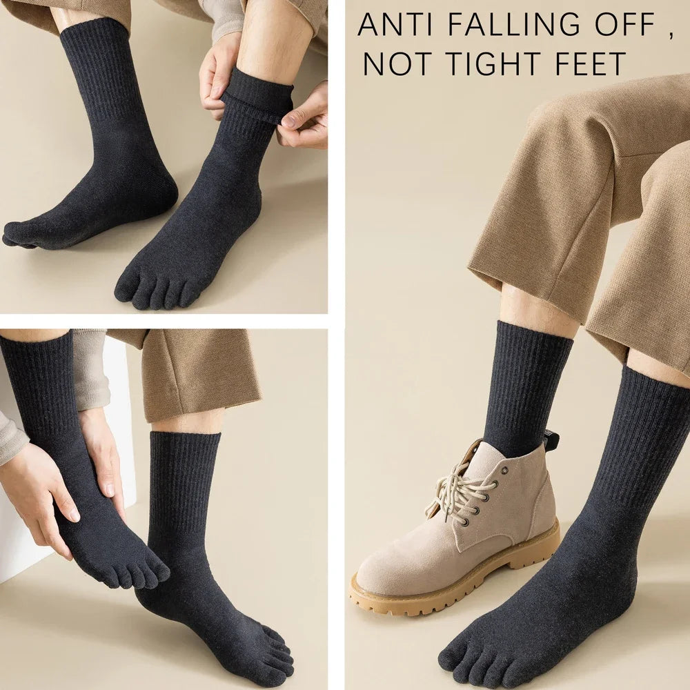 Men's Wool-Blend Five-Toe Socks