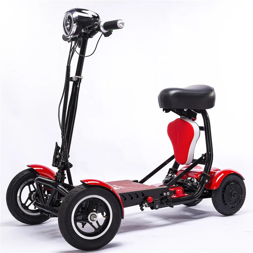 4-Wheel Mobility Scooter for Seniors, Foldable Electric Travel Scooter