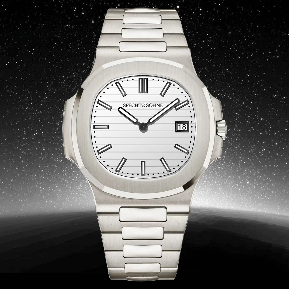 Specht & Söhne Men's 40MM Slim Quartz Watch | Sapphire Crystal 50M Waterproof Classic 5711