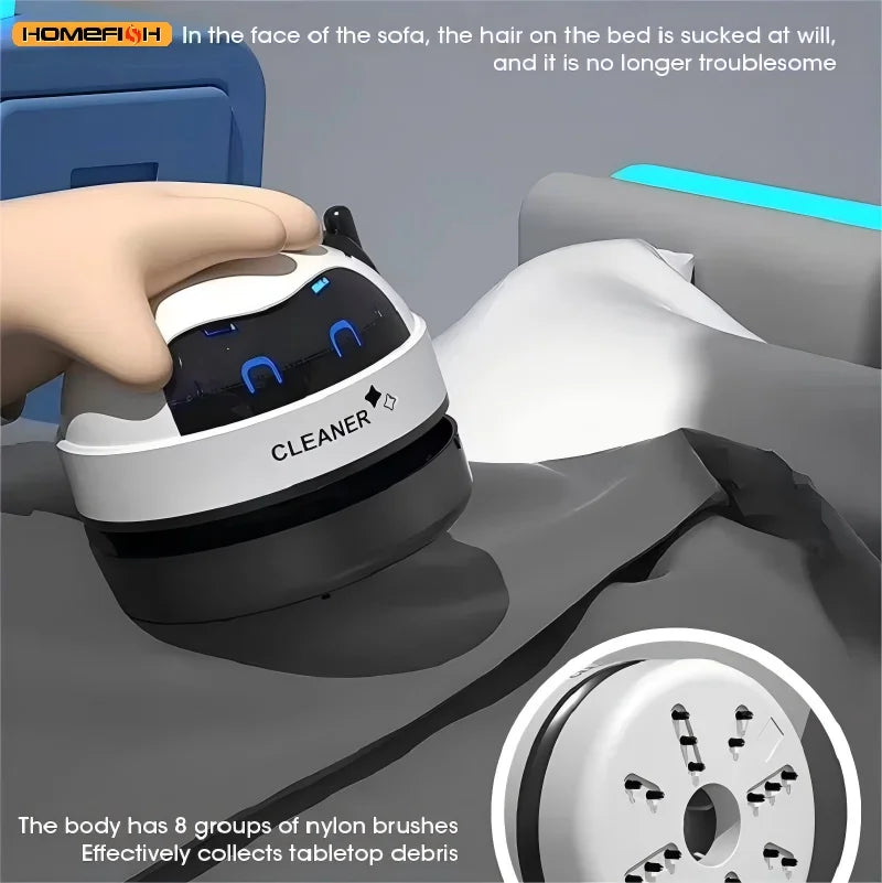 Desktop Mini Vacuum Cleaner — Rechargeable Keyboard & Desk Dust Extractor