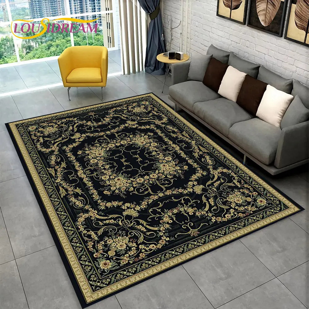 Turkish Persian Bohemian Area Rug – Non-Slip Large Carpet for Living Room & Bedroom