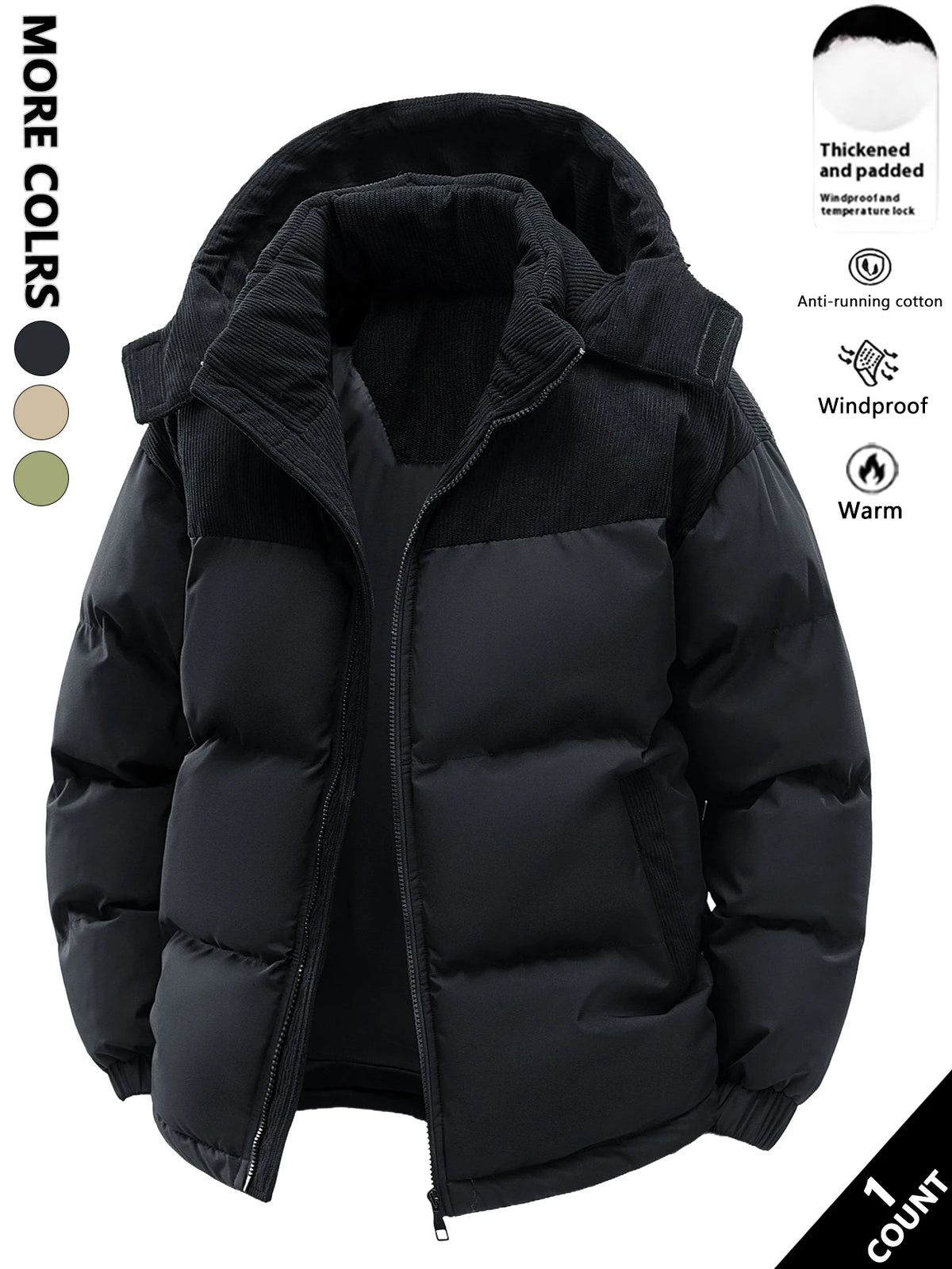 Men's Hooded Padded Jacket – Casual Everyday Layer