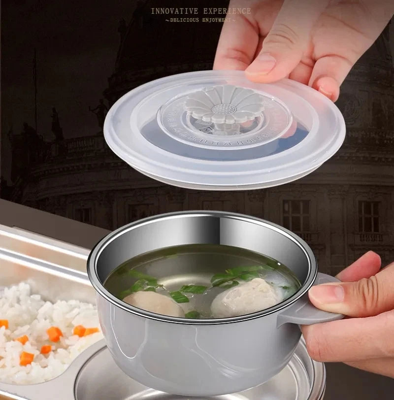 304 Stainless Steel Compartment Lunch Box – 1L to 2L