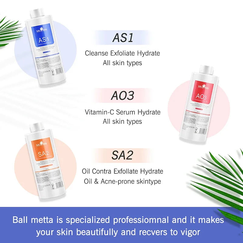 Aqua Peel Facial Serum Kit – AS1 SA2 AO3 Hydra Deep Cleaning Solution 400ml
