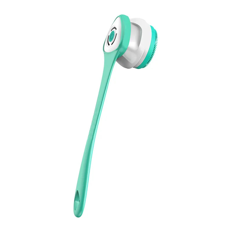 Silicone Electric Body Scrubber – IPX7 Waterproof Cordless Shower Brush with Back Massage & Exfoliating Heads