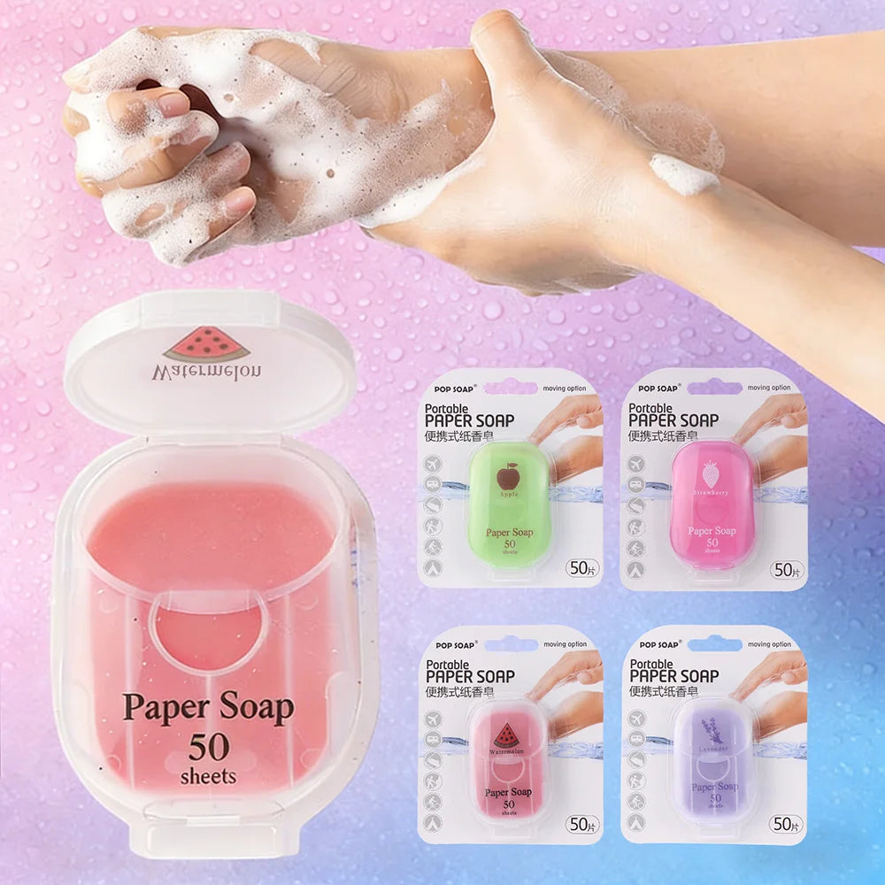 Quick-Dissolving Soap Paper Sheets – Portable Plant Extract Hand Soap for Home & Outdoor