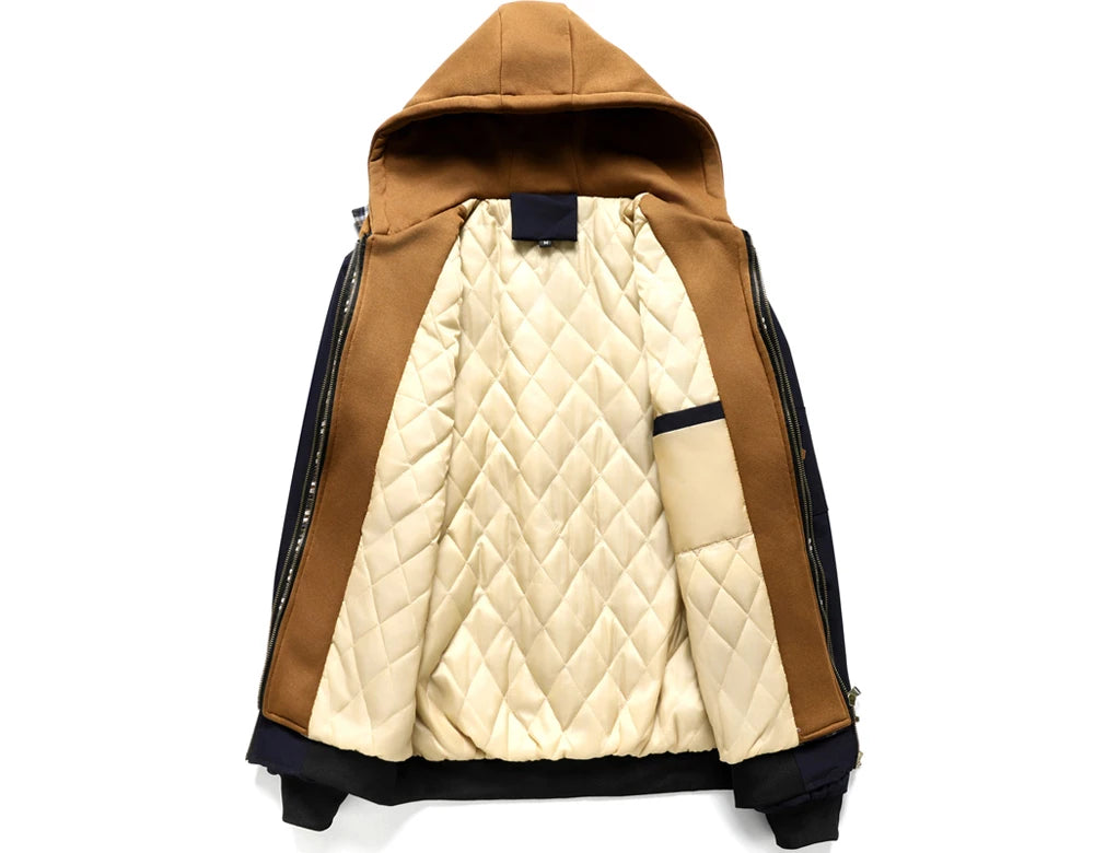 Men's Hooded Windbreaker Jacket – Zip-Front Casual Layer
