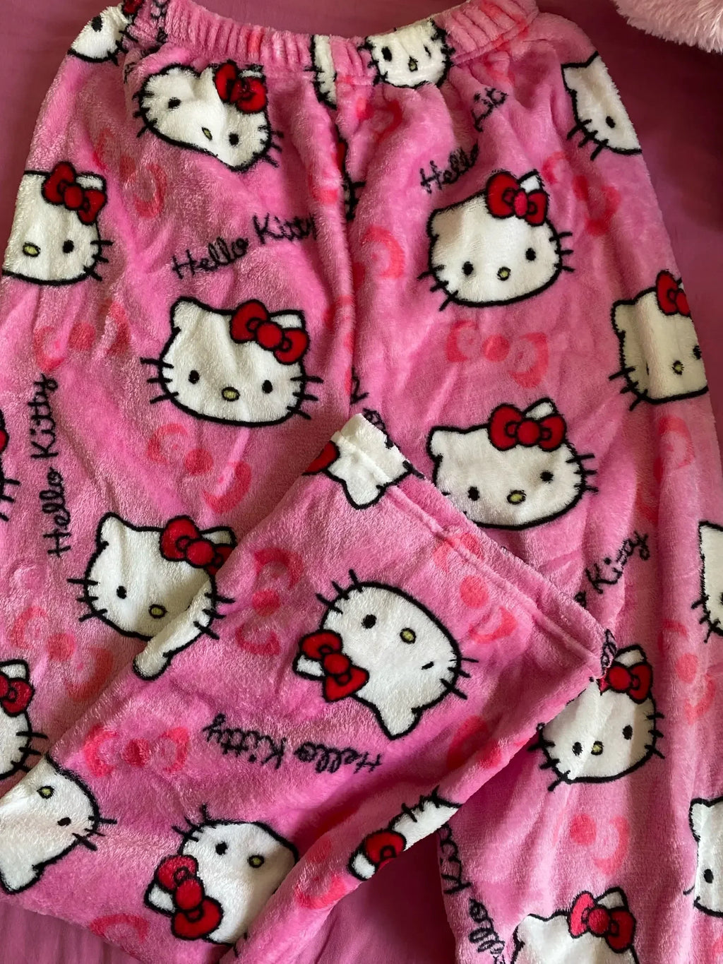 Y2K Hello Kitty Anime Couples Pajamas | Cartoon Casual Homewear Trousers Set