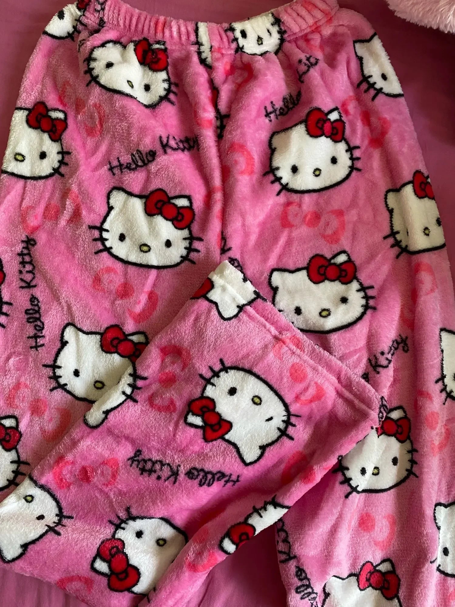 Y2K Hello Kitty Anime Pajama Pants | Cartoon Couple Casual Homewear Trousers
