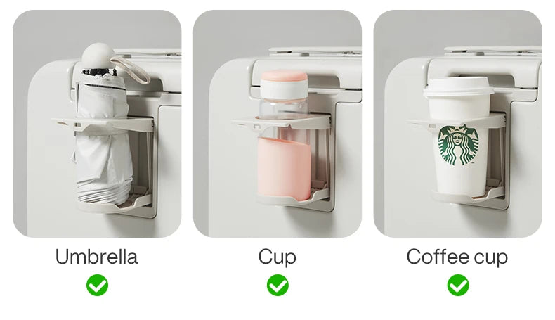 Mixi Aluminum Frame Luggage – USB, Cup & Phone Holder