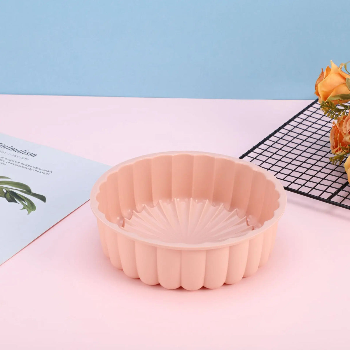 Silicone Cake Mold – Fluted Round Baking Pan