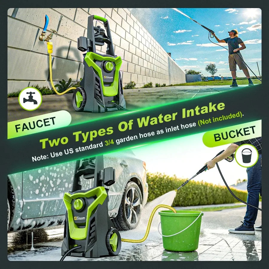Electric Pressure Washer – Four Nozzles & Foam Cannon