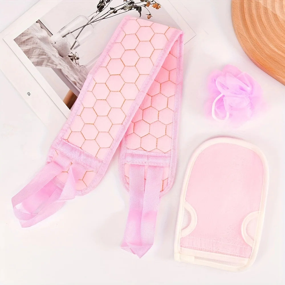 Premium Back Scrubber Body Towel – Deep Cleaning Bath Cloth with Reaching Straps for Neck & Shoulders