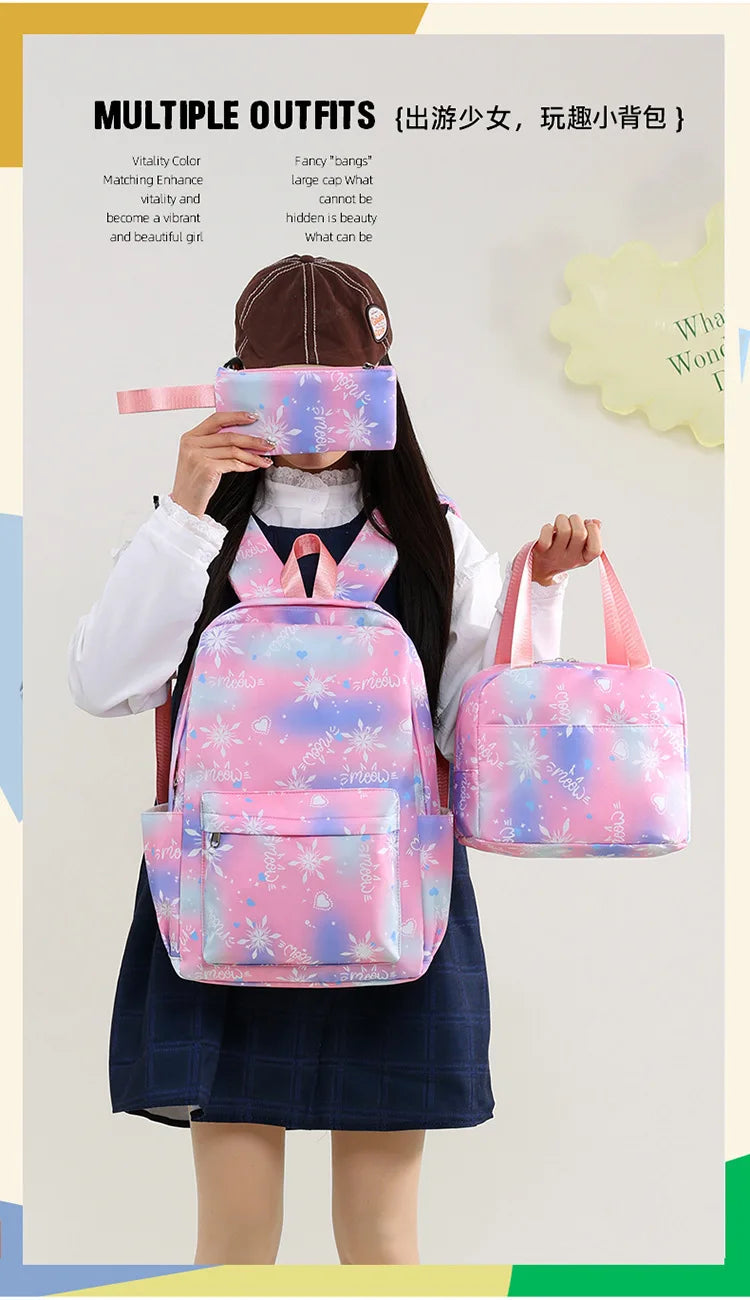 KPop Demon Hunter 3-Piece Backpack Set – School Bag, Shoulder Bag & Clutch
