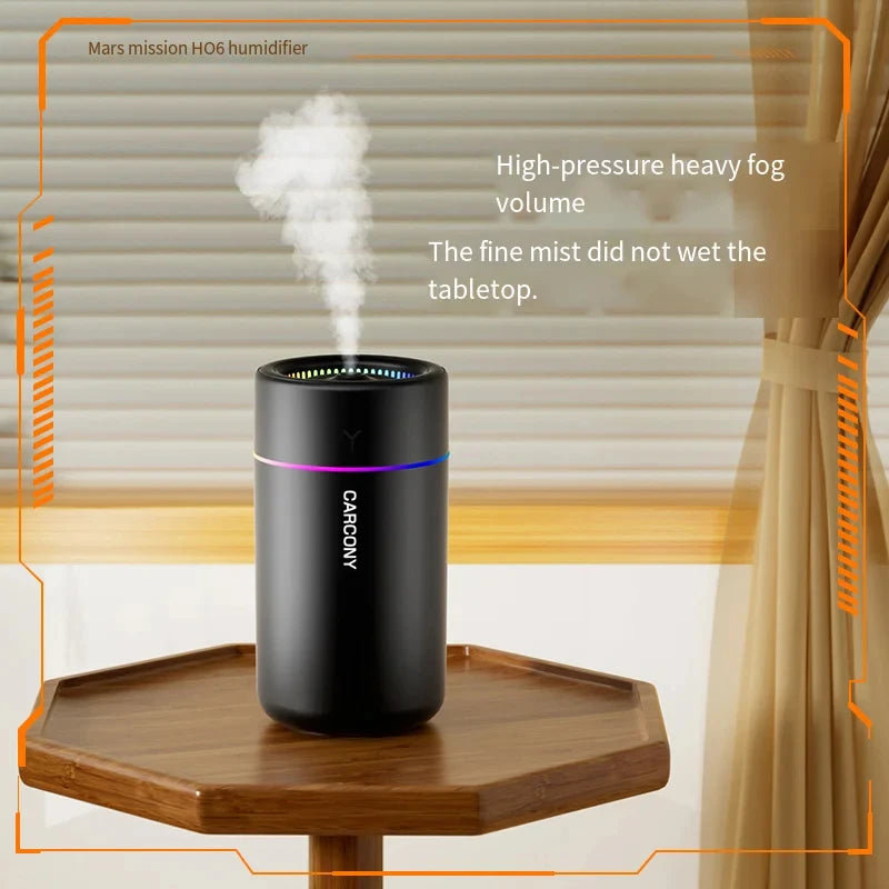280ml Aroma Diffuser & Air Humidifier — Colorful LED Atmosphere Light, Silent, for Home & Car
