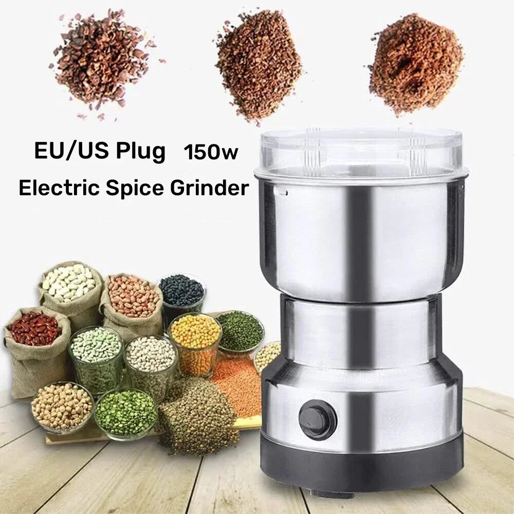 4-Blade Electric Coffee & Grain Grinder — Multifunctional Nut, Bean & Spice Blender