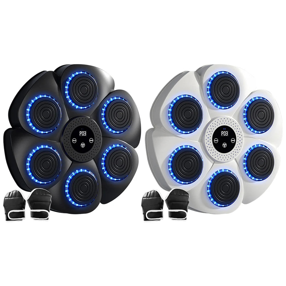 Smart Music Boxing Machine – RGB LED Reaction Wall Target with Bluetooth, Gloves Included