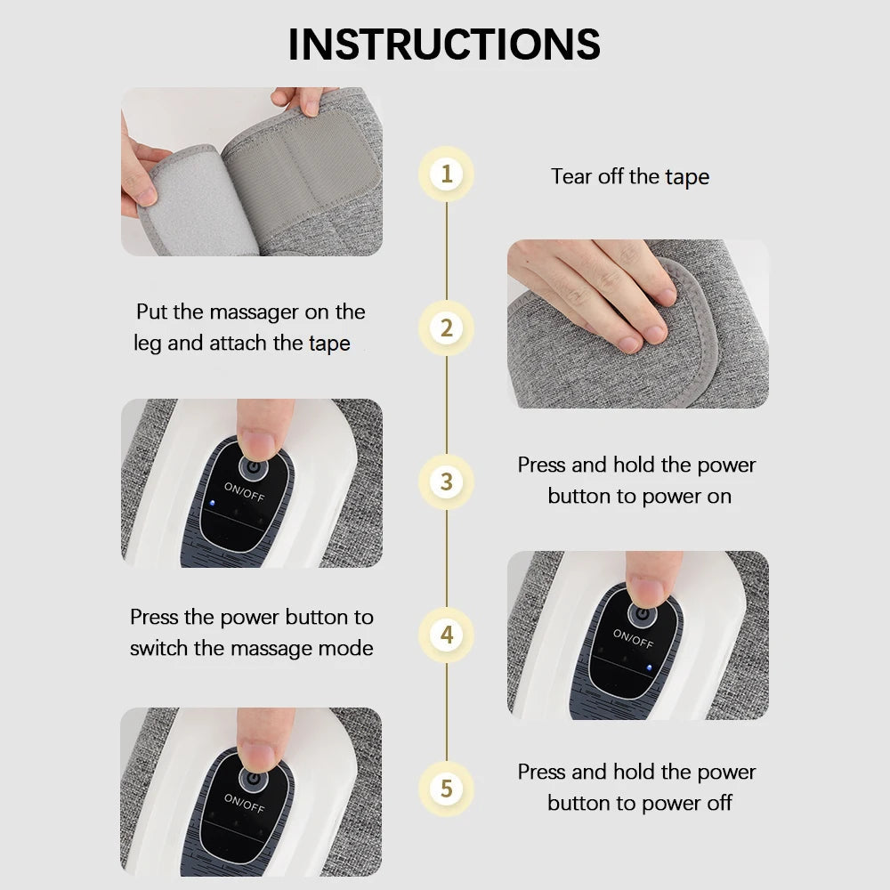 Wireless 360° Air Pressure Calf Massager — 3-Mode Airbag Leg & Foot Circulation Booster