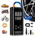Cordless Tire Inflator with Gauge and LED Light, 150 PSI