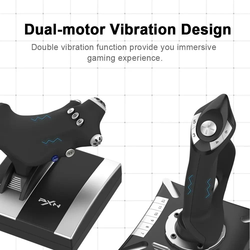 PXN 2119 PRO Flight Simulator Joystick – Vibration Gamepad for PC & PS4