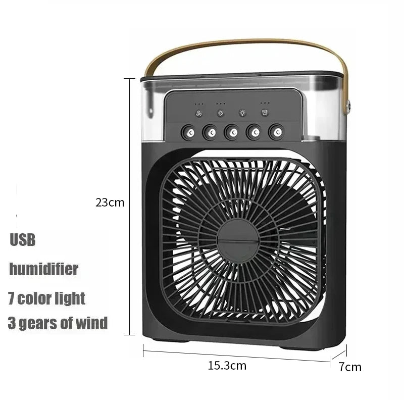 3-in-1 Portable Air Cooler — Fan, Air Conditioner & LED Humidifier for Home & Office