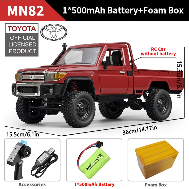 MN82 / MN82S / LC79 1:12 Scale 4WD RC Pickup Truck – Remote Control Off-Road Crawler for Kids