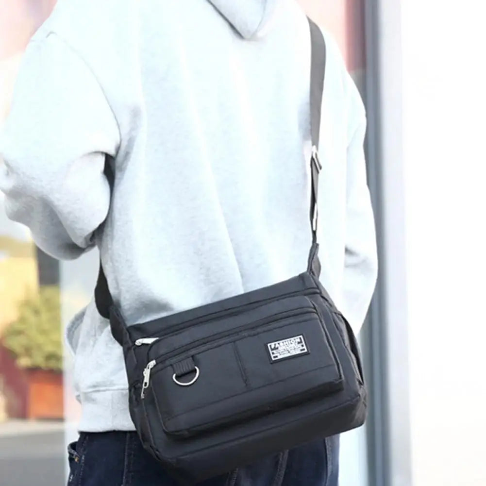 Men's Large Capacity Crossbody Bag – Multi-Pocket Business Shoulder Handbag in 4 Styles