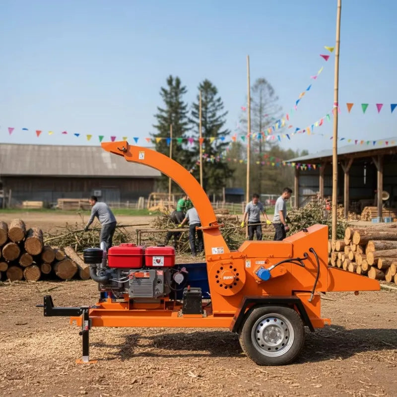 Forestry Wood Chipper & Branch Crusher – Electric or Diesel Powered, 2T/H Capacity