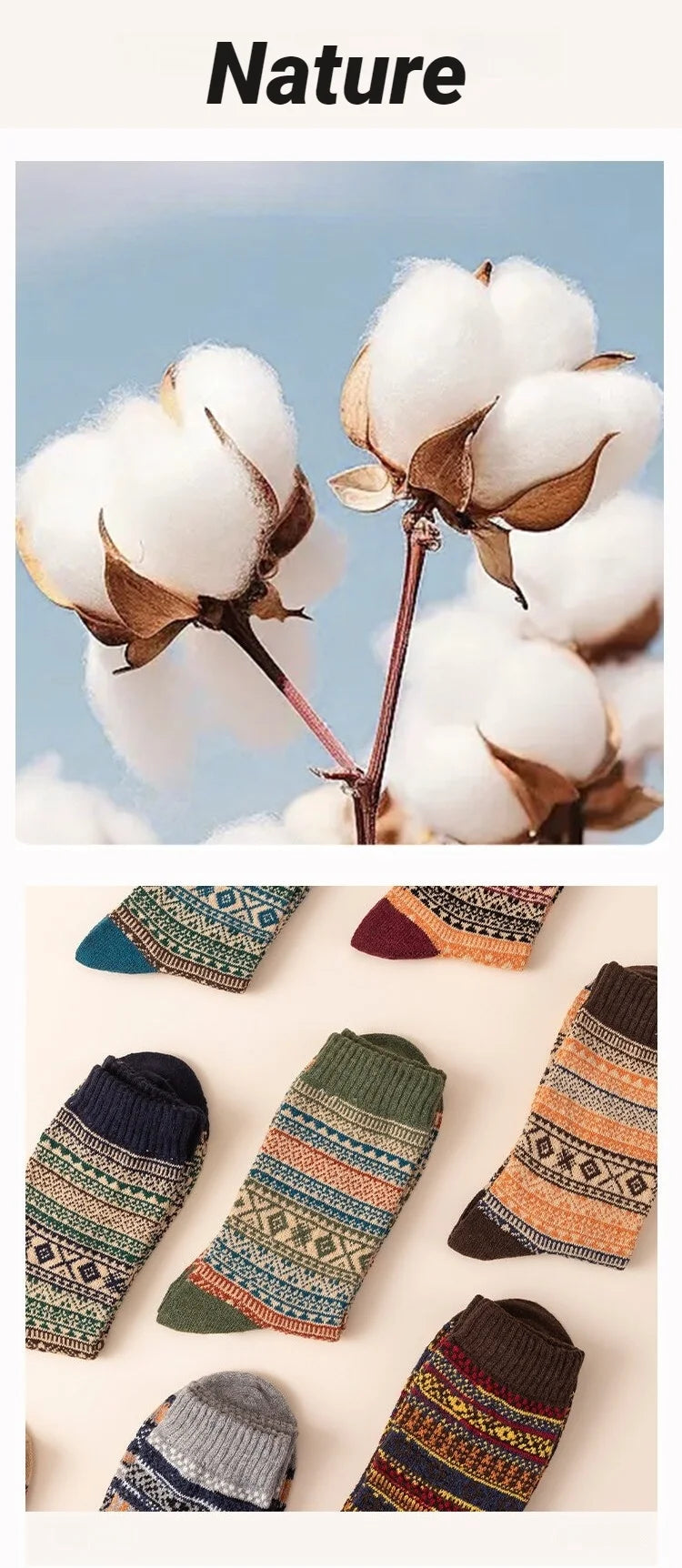 Men's Retro Winter Knit Socks