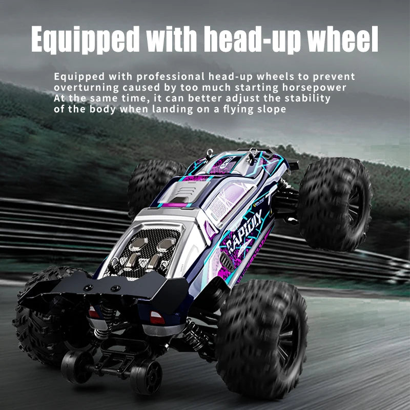 50KM/H 1:16 Scale 4WD RC Car with LED Lights – High Speed Off-Road Buggy Truck