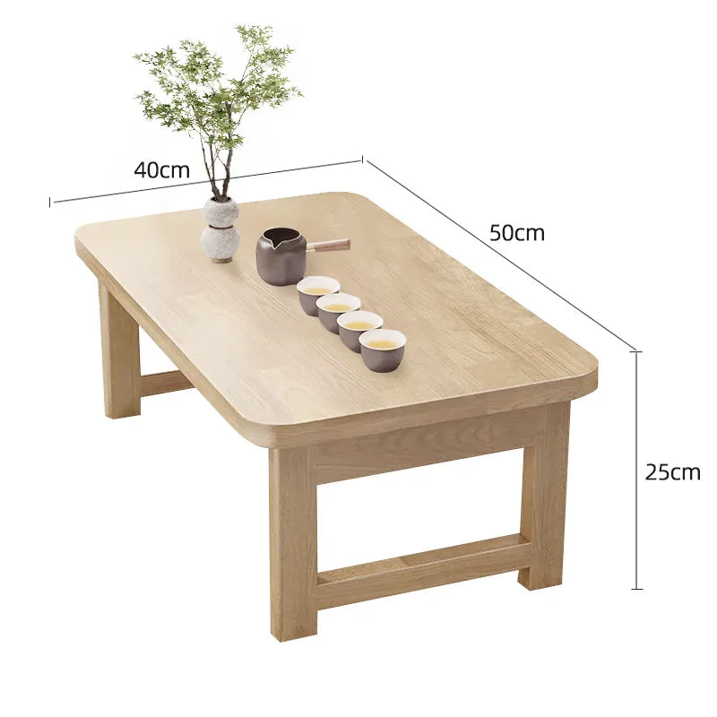 Foldable Japanese Bay Window & Balcony Wooden Desk