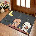 Bubu & Dudu Cute Flannel Floor Mat – Soft Non-Slip Rug for Living Room, Bedroom & Kitchen