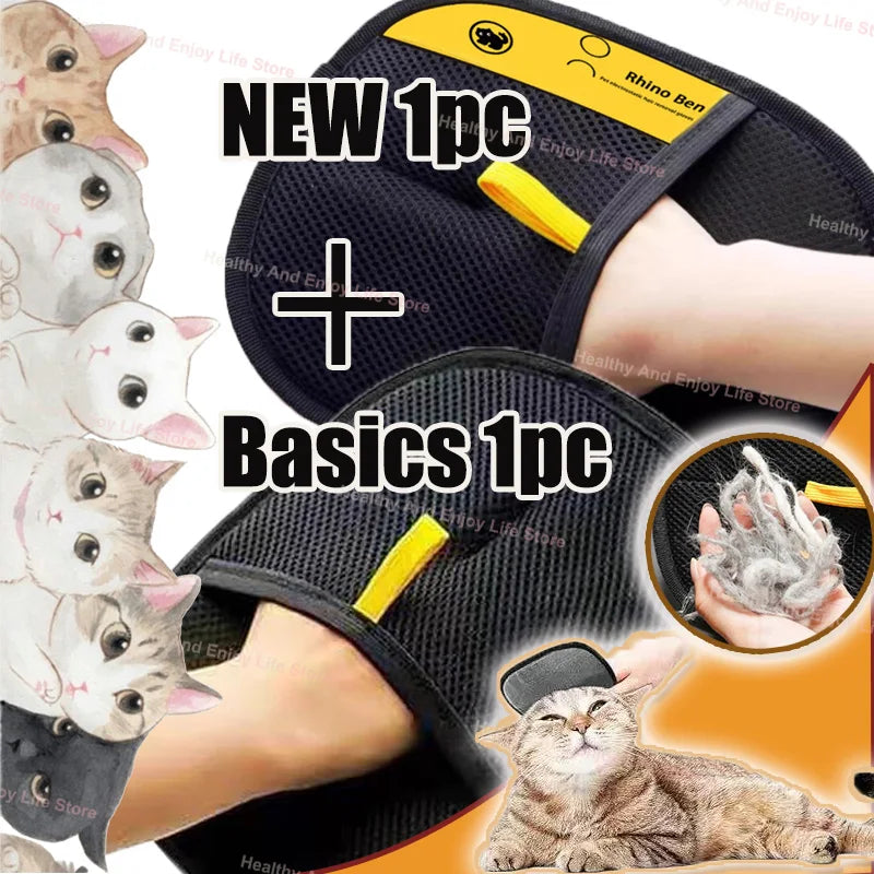 Pet Grooming Gloves — Double-Sided Hair Remover