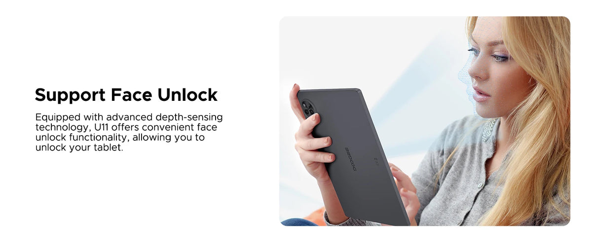DOOGEE U11 11" Android 15 Tablet – 90Hz Display, 4GB RAM, 128GB ROM, 8580mAh, Dual Speaker, Widevine L1