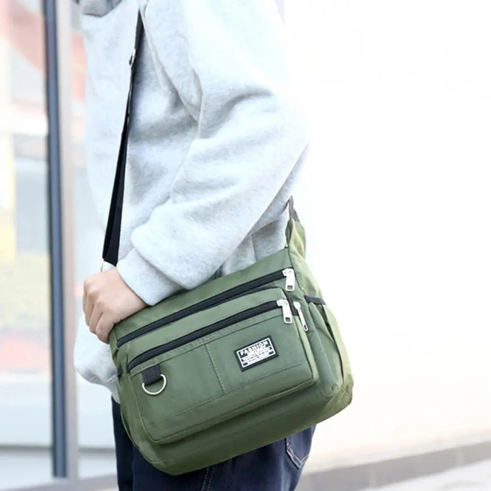 Men's Large Capacity Crossbody Bag – Multi-Pocket Business Shoulder Handbag in 4 Styles