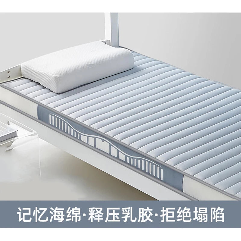 Latex Memory Cotton Mattress Cushion – Children & Home Tatami Mat, Custom Single 90x190cm, Dorm