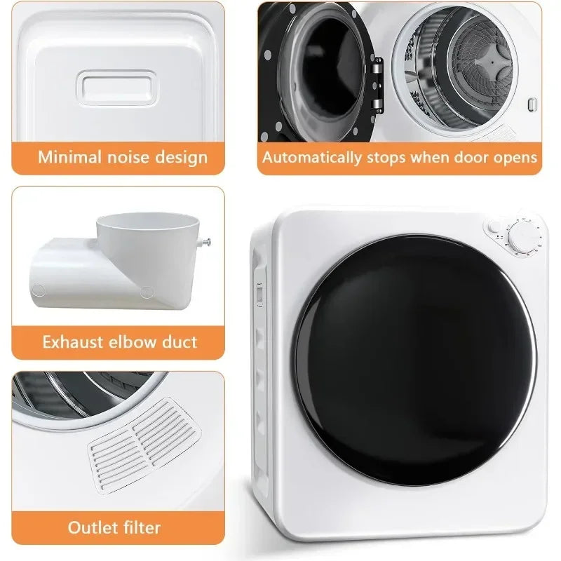 Portable Washer & Dryer Combo Set — 32 lbs Dryer Capacity, 5 Drying Modes, 18 lbs Fully Automatic Washing Machine