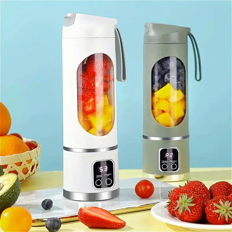 Portable Electric Juicer 450ML — 8-Blade Travel Blender for Fresh Juice, Shakes & Smoothies