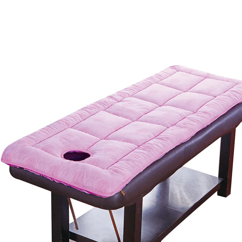 Spa & Massage Table Mattress Topper with Face Hole – Non-Slip Salon Bed Pad