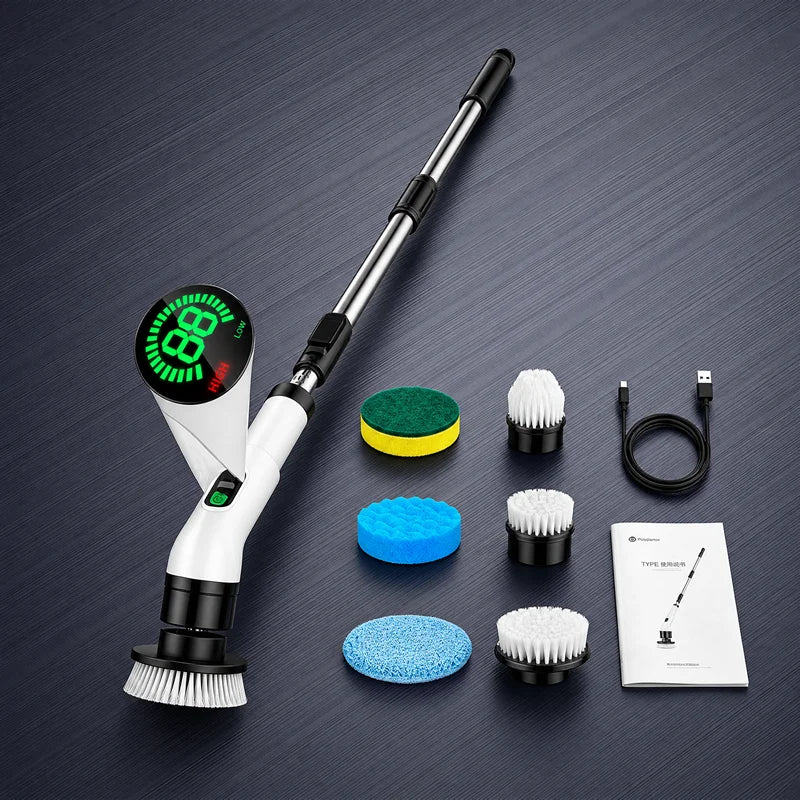 Cordless Household Spin Scrubber – Electric Multipurpose Cleaning Brush for Bathroom, Kitchen & Toilet