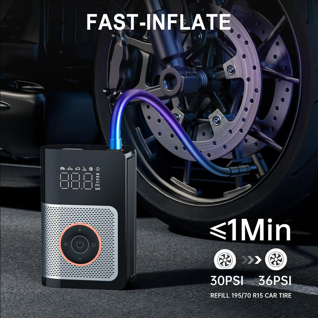 Portable Tire Inflator with Digital Gauge, 160 PSI