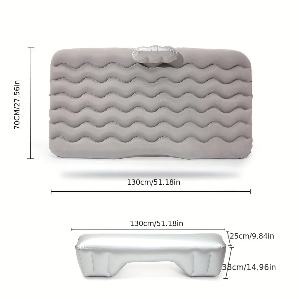 Car Air Inflatable Travel Mattress Bed — Universal Back Seat Camping Mat