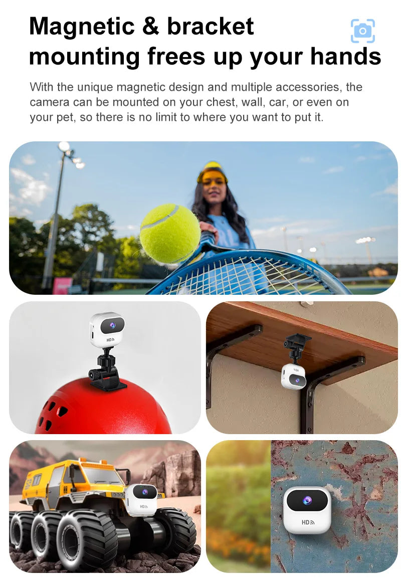 HD Mini WiFi Security Camera – 1080P Motion Tracking Smart Home Surveillance