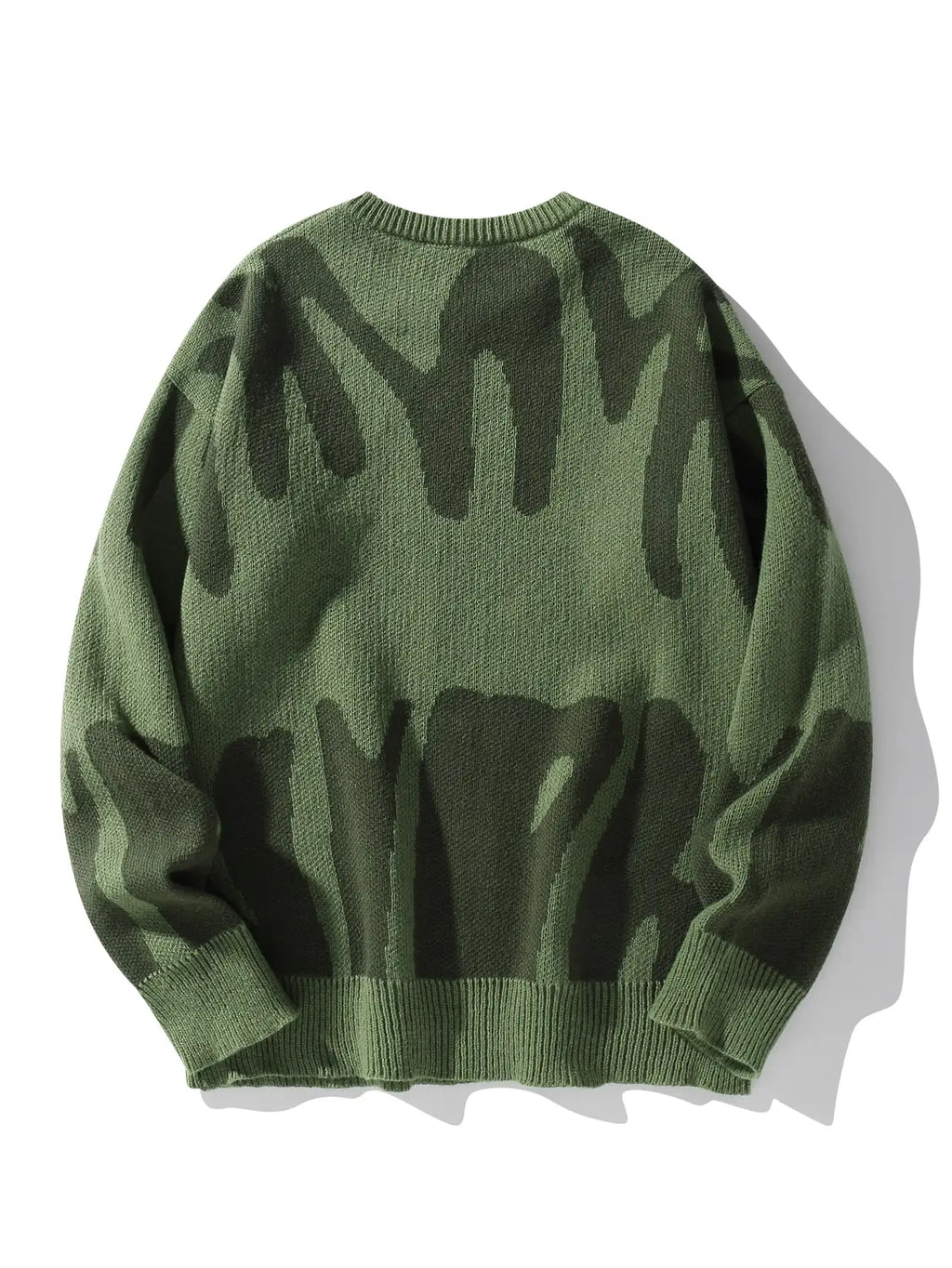 Men's Jacquard Contrast Color Pullover Sweater — Textured Knitwear